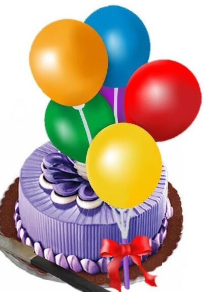 Ube Cake & Balloons - $42. Let us know if you want candles.